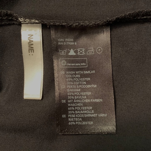 H&M Youth Black Button Up Shirt Black Size 13/ 14 - Picture 10 of 10